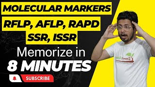 Molecular markers csir net  RFLP RAPD AFLP SNP SSR ISSR  Dominant codominant marker [upl. by Anayik]