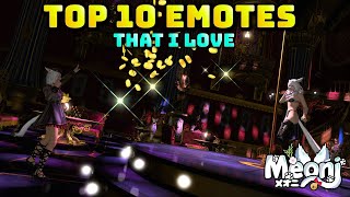 FFXIV FFXIV My Top 10 Favourite Emotes [upl. by Aneek]