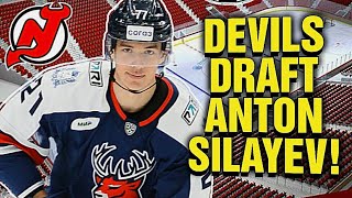 Reaction to the NJ Devils DRAFTING Anton Silayev With The 10 Pick In The 2024 NHL Draft [upl. by Jason]