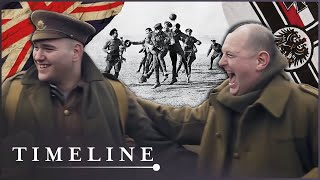 The Frontline Football Match Between Britain And Germany  WW1 Christmas Truce [upl. by Anahahs]