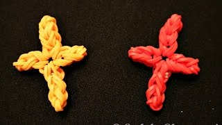 Rainbow Loom Cross Charm  Catholic Playground [upl. by Ahsienat137]