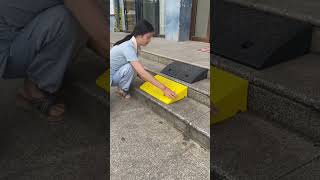 Plastic slope pad installation process Good tools and machinery can increase work efficiency [upl. by Tobie]