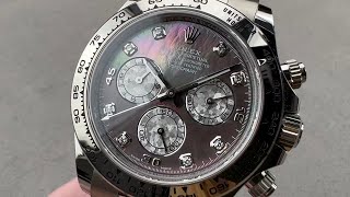 Rolex Daytona White Gold Mother of Pearl 116509 Rolex Watch Review [upl. by Akered]