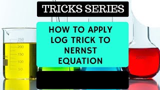 How to apply log trick to Nernst equation Jee Neetcbse grade 11amp 12 CHEMISTRY vanimaamwoc [upl. by Bernadina]