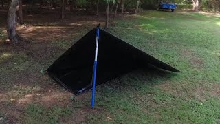 Plow Point Shelter from 3 mil Plastic Drop Cloth How I made it at the end of the video [upl. by Rance]