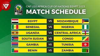 Match Schedule CAF U20 Africa Cup of Nations Egypt 2023  Group Stage  JunGSa Football [upl. by Asyla]