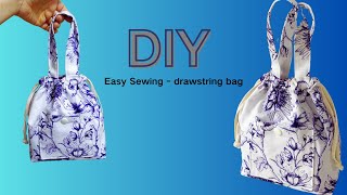 Chic Floral Drawstring Bag  A StepbyStep Sewing Guide [upl. by Netsrejk]