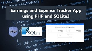 Expense and Earnings Tracker App in PHP SQLite3 DEMO [upl. by Carolle624]