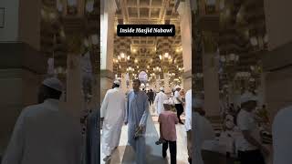 BEAUTIFUL  INSIDE MASJID NABAWI masjidnabawi umroh madinah [upl. by Aissila]