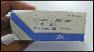 Provanol 20 Tablet  Propranolol Hydrochloride Tablet  Provanol 20mg Tablet Uses Side effects Dose [upl. by Aketal]