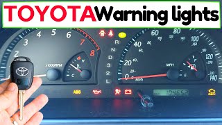 Toyota Warning lights Explained🚘How to fix Car dashboard symbols Meaning What do they mean [upl. by Nosirrah]