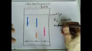 Rf waarden berekenen van kleurstoffen bij papierchromatografie [upl. by Magnus]