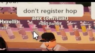 REGISTER HOPPING AT FRAPPE  ROBLOX Trolling [upl. by Rehtul]