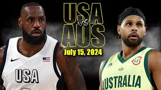 Team USA vs Australia Full Game Highlights  2024 Olympics  July 15 2024 [upl. by Netta]