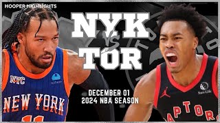 Toronto Raptors vs New York Knicks Full Game Highlights  Dec 1  2024 NBA Season [upl. by Eirol]