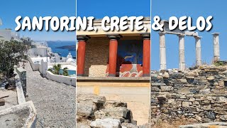 DISCOVER GREECE  CRETE SANTORINI amp DELOS  TRAVEL VLOG [upl. by Iel]