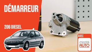 Changer le démarreur Peugeot 206 14 HDI 🏁 [upl. by Easter]