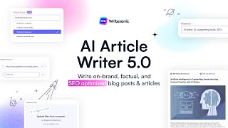 AI Article Writer 50 Create onbrand factual SEOoptimized blog posts amp articles [upl. by Nierman]