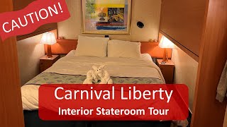 Carnival Liberty Interior Stateroom Tour and Complete Review  Carnival Cruise Line [upl. by Sabanrab934]