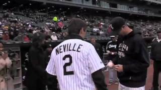 Manchester United legend Gary Neville throws out First Pitch [upl. by Austina]