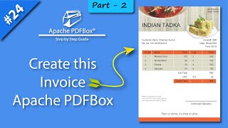 Apache PDFBox Invoice Tutorial Pdfbox Invoice Example Apache Pdfbox Invoice Example Part  2 [upl. by Ariaj460]