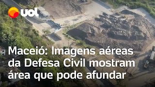 Maceió Imagens aéreas divulgadas pela Defesa Civil mostram onde pode abrir cratera [upl. by Boucher]