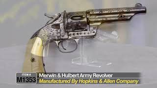 Antique Militaria Artifacts – Factory Engraved Merwin amp Hulbert Army Revolver [upl. by Nitin]