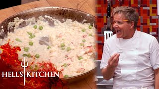 Gordon Ramsay Furious Over Mushy Risotto  Hells Kitchen [upl. by Angell]