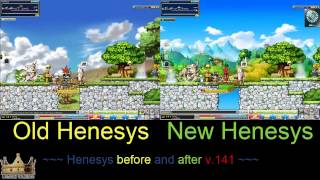 MapleStory New Henesys Before and After v141 Graphics [upl. by Briney]