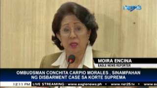 Ombudsman Conchita Carpio Morales sinampahan ng disbarment case sa Korte Suprema [upl. by Ellenid]