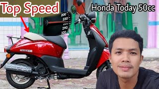 Top Speed on Honda Today 50cc  Scooter top Speed testKhmer Motor Review [upl. by Body708]