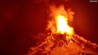 Fire in the sky Huge volcano erupts in Chile [upl. by Audley]