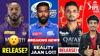 IPL 2024  KKR to RELEASE RUSSELL  HARDIK in MI 😯  RCB RELEASE UPDATE  CSK NEW TARGET  IPL NEWS [upl. by Urian]