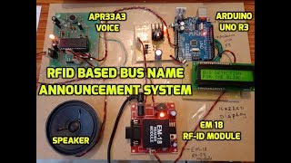 RFID Based Bus Name Announcement System in Bus Stops [upl. by Arataj]