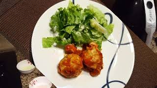 Easy chicken meatballs recipe Airfryer chickenballs meatballs freshmeatballs [upl. by Ornie]