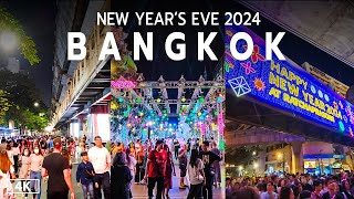 Bangkok New Years Eve Night Before Countdown to 2024 Walking Tour 4K [upl. by Shore]