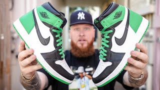 ARE THE JORDAN 1 LUCKY GREEN SNEAKERS WORTH BUYING Early In Hand amp On Feet Review [upl. by Valeta]