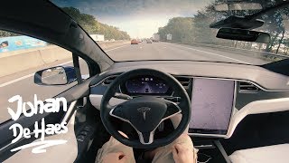 Tesla Model X P100D POV test drive 0100 kmh in 31 sec [upl. by Chemaram]