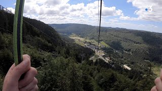 On a testé pour vous la tyrolienne la plus inclinée de France à Mijoux [upl. by Jeane]