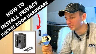 How to Install Privacy Pocket Door Hardware [upl. by Helas]