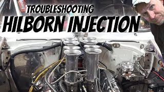 Troubleshooting and Tuning the Hilborn Mechanical Injection in my 57 Chevy Delivery [upl. by Adnulahs]