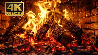 🔥 Ultra HD Fireplace 4K 12 HOURS Experience the Authentic Hearth Sounds and Flickering Firelight [upl. by Daniala]