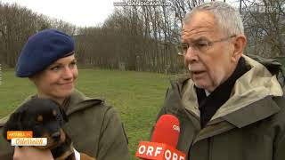 Rottweiler Welpen Taufe durch Bundespräsident Alexander Van der Bellen in Kaisersteinbruch [upl. by Arreik]