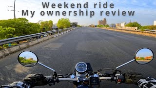 Weekend ride on my Honda CB350 RS  Short term ownership review  All details about my Bike [upl. by Nerrawed]