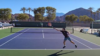 Reilly Opelka v Jenson Brooksby  Court Level Practice Match Highlights IW 2022 [upl. by Ttehr]