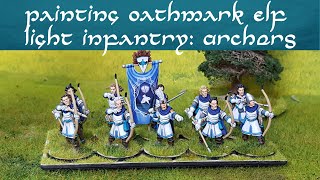 Painting Oathmark Elf Light Infantry Archers Soldiers and Spearelves [upl. by Felske]