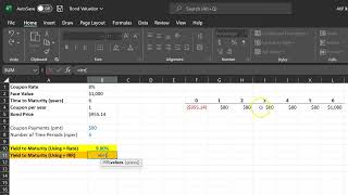 How to Calculate a Bonds Yield to Maturity Using Excel [upl. by Chloras]