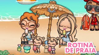 ROTINA DE PRAIA COM AS GÊMEAS 👶🏼👶🏼🏖️ Avatar World [upl. by Fesoj768]