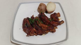 Costillas de cerdo en salsa BBQ casera [upl. by Einram]