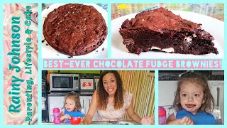 Our Decadent Chocolate Fudge Brownie Recipe  Baking Fun With Toddlers [upl. by Nevak127]